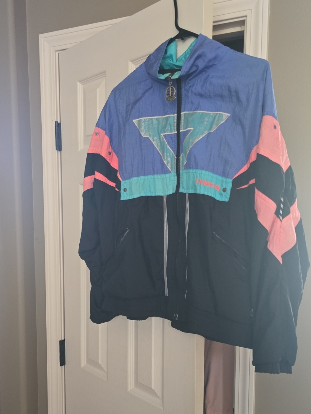 Rare....IXSPA by Jamie Sadock - Colorblock Retro Windbreaker Jacket